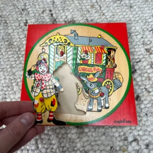 Tweedehands vintage inlegpuzzel Pipo de clown